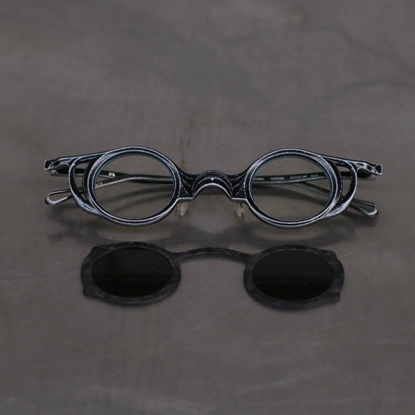 Rigards free disassembly handmade sunglasses RG2049AL series collection RG-RG2049AL-FGHHKTMSH retro black black frame transparent dark gray